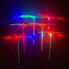 發光竹蜻蜓大號帶燈閃光飛天仙子夜市地攤熱賣兒童懷舊玩具批發