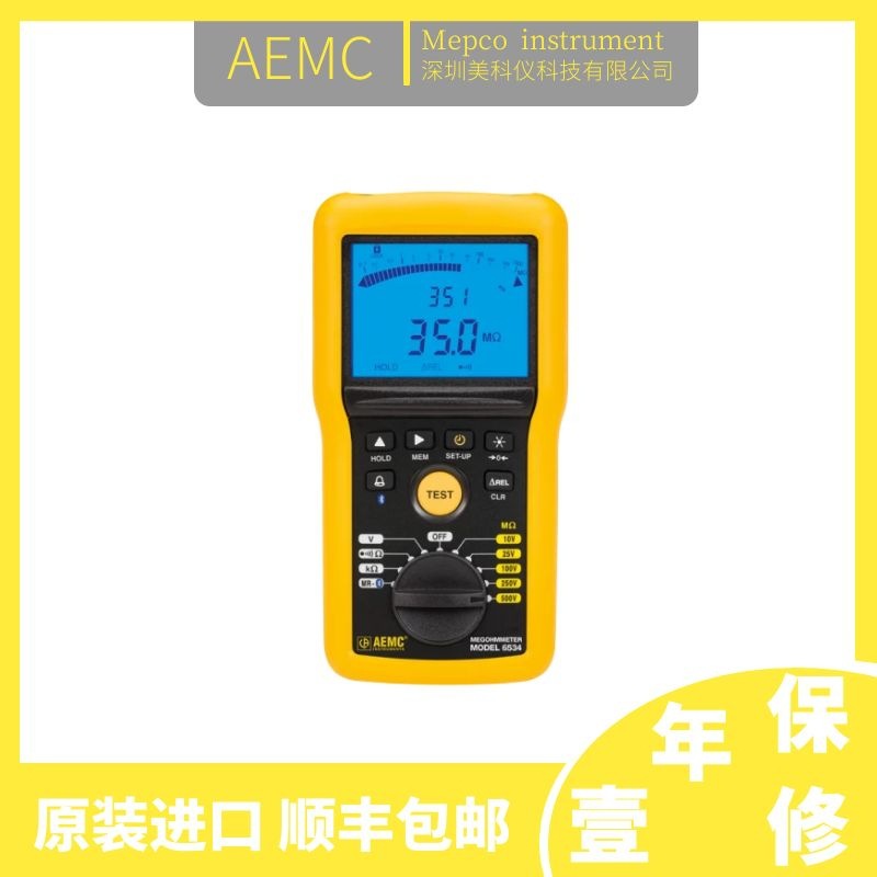 美国AEMC 6534手持式数字兆欧表【500V，50GΩ】