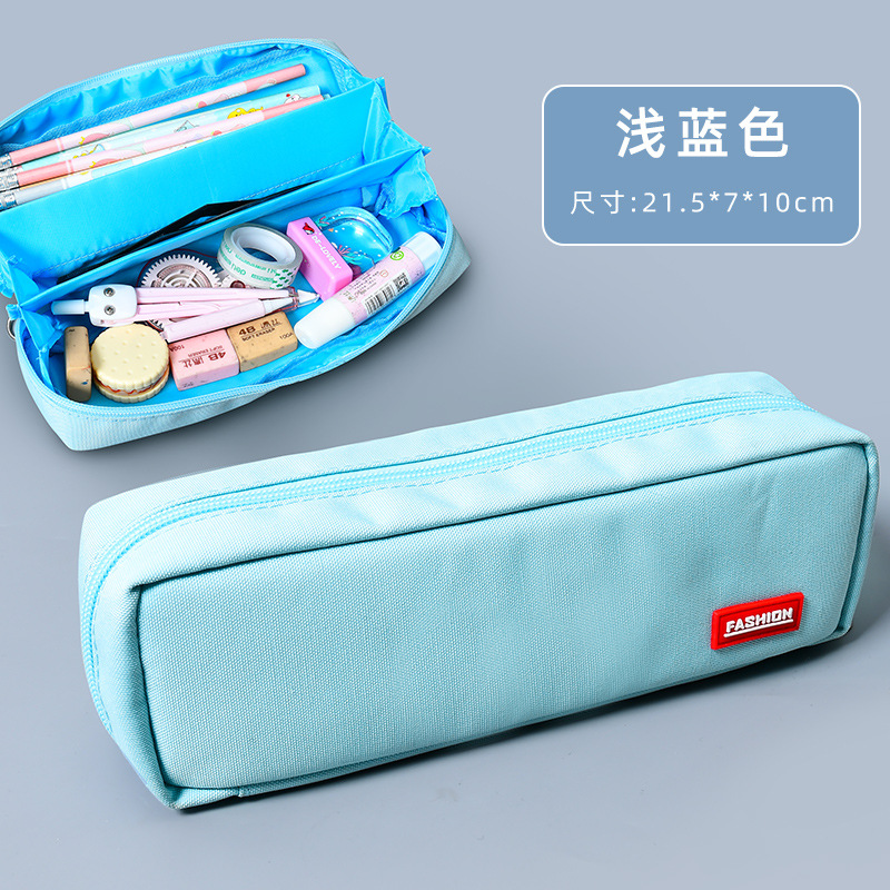 Bolsas de bolígrafo de estudiantes de primaria de alto valor nominal simple caja de papelería de gran capacidad caja de lápiz antisucio bolsas de papelería para niños