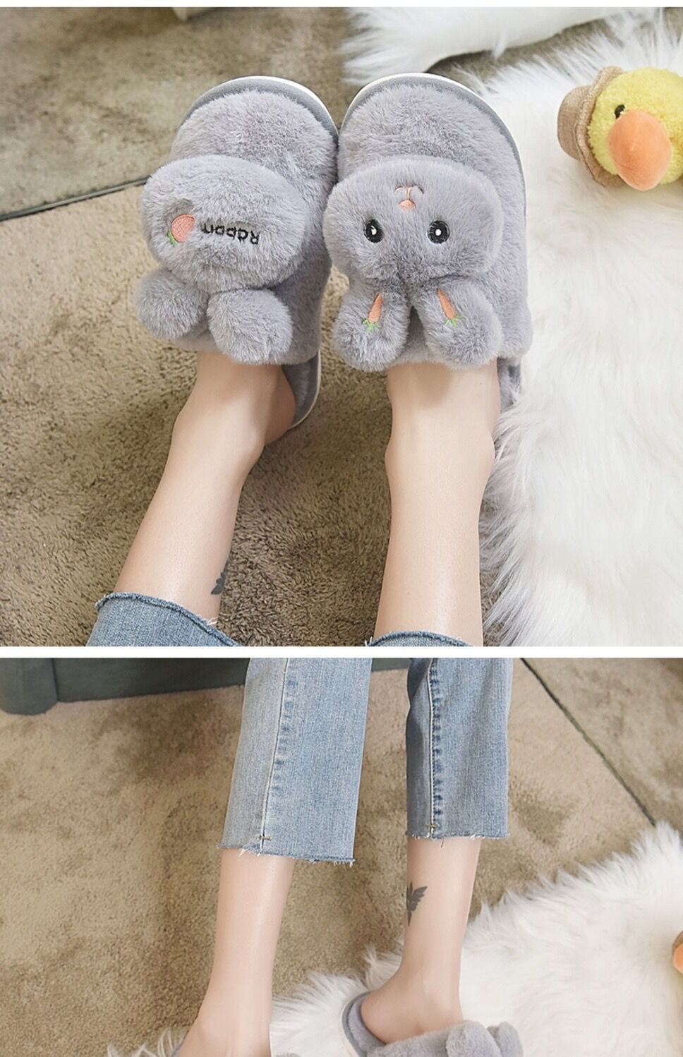 Scarpe da interno per donna, morbide, in velluto, regolabili, con punta chiusa, per camera da letto estiva all'aperto, calde e imbottite, lavabili in lavatrice_voghion.com