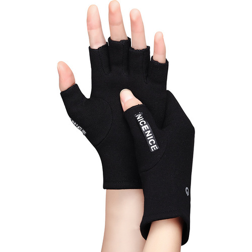 usb heated half finger gloves winter warm thickened heated hand warmer gloves portable writing office charging gloves