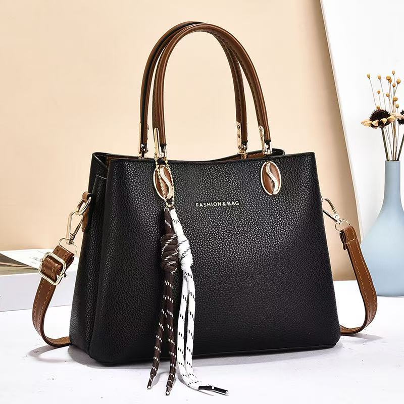 Lichi Pattern Handbag trenzado colgante mochila de viaje bolso de brazo bolso de hombro casual versátil bolso de mano