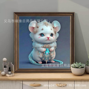 Cross-border 5D diamond painting 2024 new 12 zodiac rhinestone full diamond brick sticker living room porch diy decorative painting