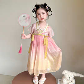 儿童夏季新款中国风超仙襦裙汉服童装2026女童古装连衣裙夏装衣服