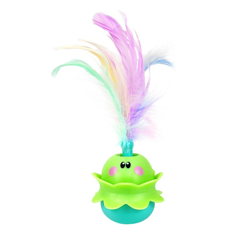 Mascota gato inteligente juguete eléctrico vaso divertido gato palo pluma automática giratoria gato tocadiscos sonando gato juguete