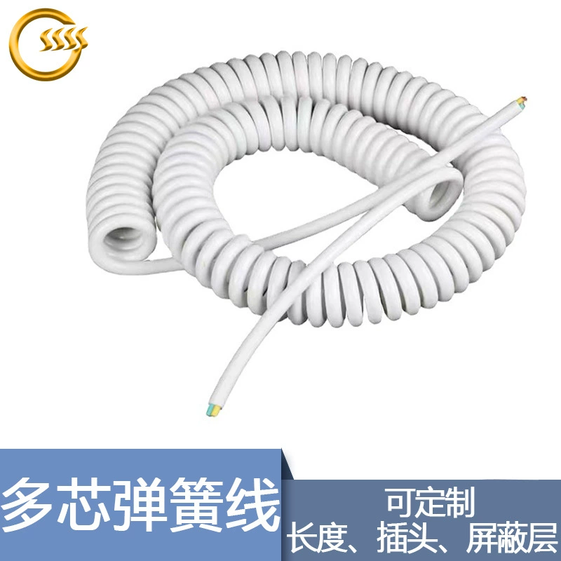 Пружинная линия телефона кривая tpu pu pvc линия пружинный клеммный провод спиральный водонепроницаемый провод
