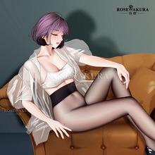 深裆无缝面膜丝袜哑光超薄360透明丝滑薄天鹅绒黑色性感隐形连裤