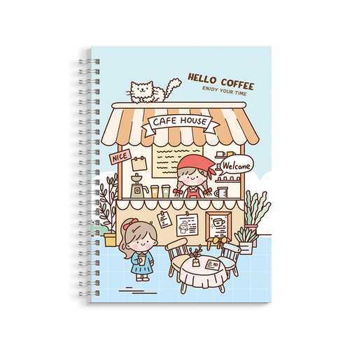 Adorable cartoon peel-off notebook high-quality journal girl heart sticker DIY handmade journal with spool peel-off paper storage notebook
