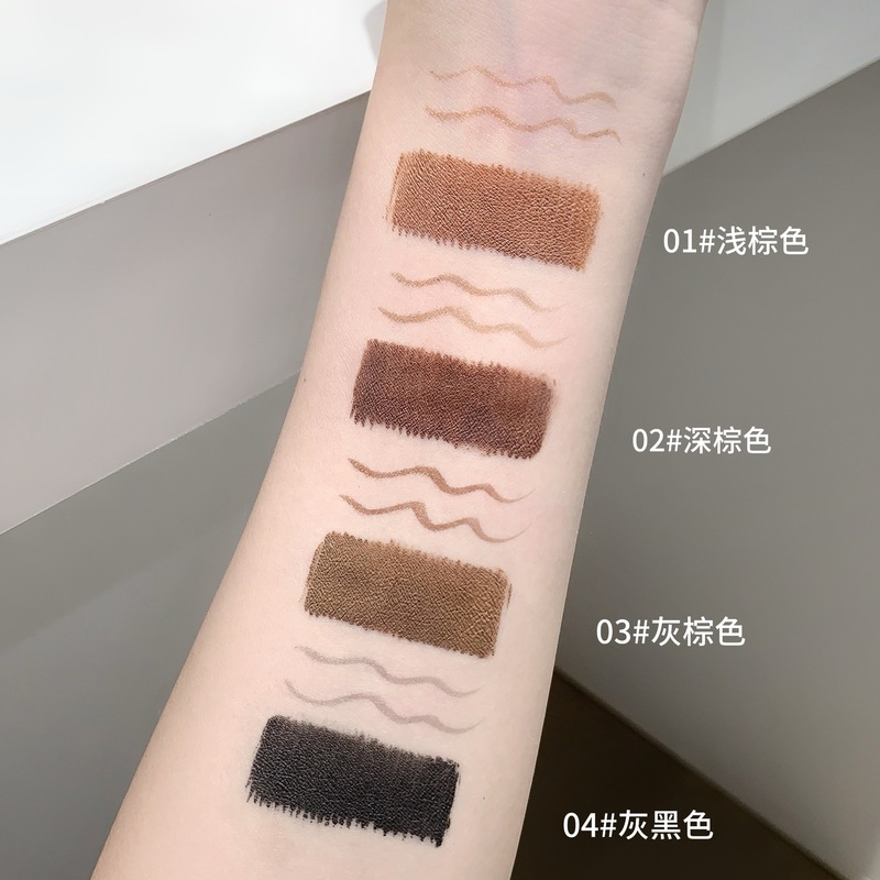 kakashow立体双头双效眉笔野生眉黑色防水持久立体丝滑显色染眉膏|undefined