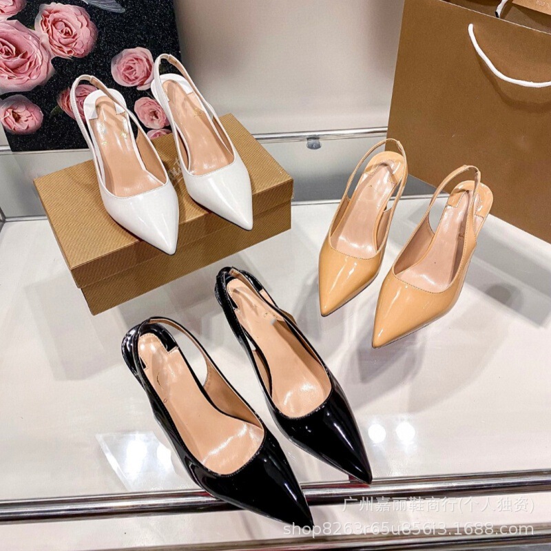 2025 Summer New Model Cl Brand Sexy and Feminine Red-Soled Fashion High-Heeled Sandals and High Heels 6-8-10cm 2025 Summer New Model Cl Brand Sexy and Feminine Red-Soled Fashion High-Heeled Sandals and High Heels 6-8-10cm