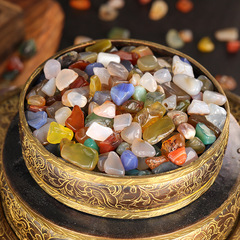 七寶石天然裝藏供曼扎盤混合散裝可用於舍利塔供佛供七彩石寶瓶混