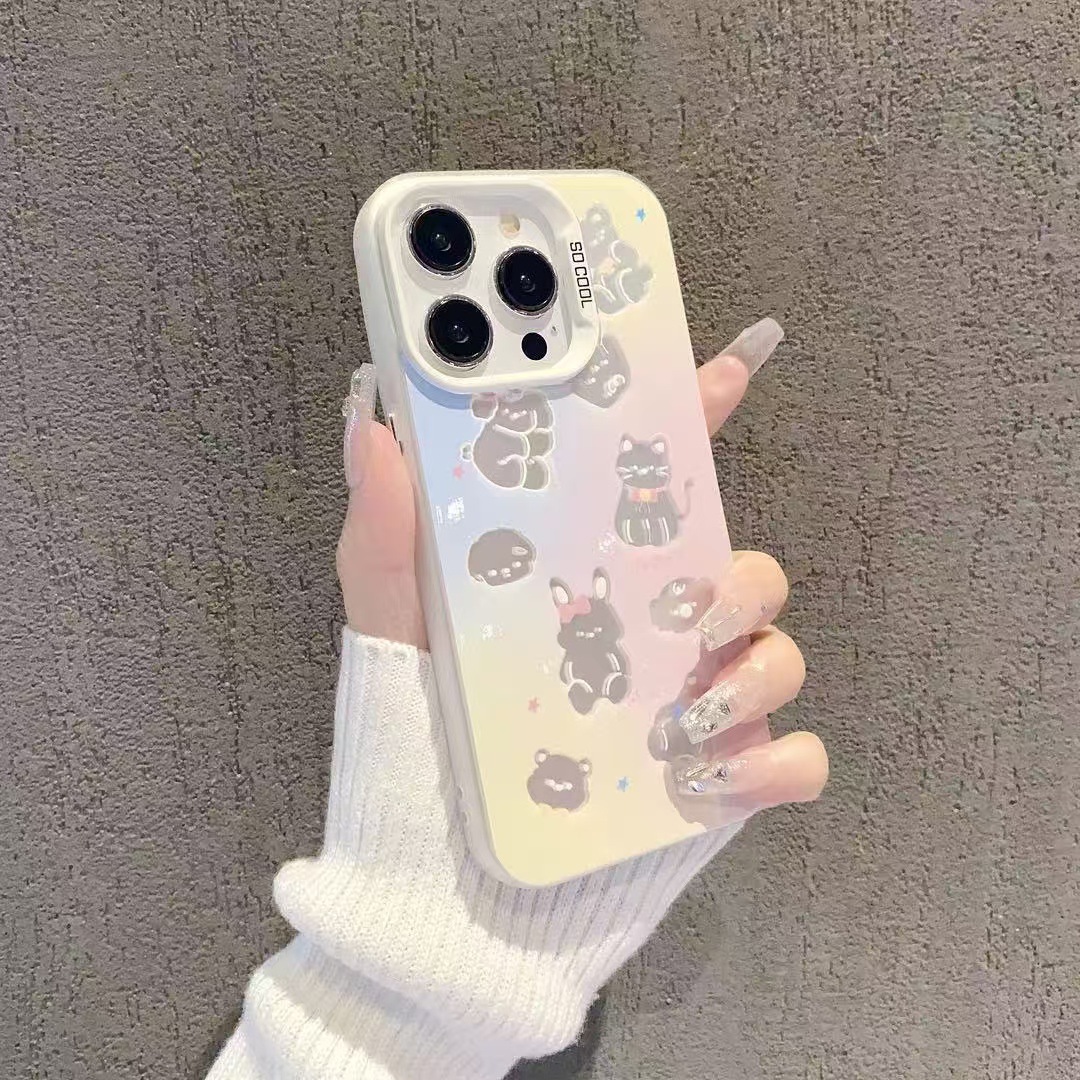 Nuevo animal pequeño para iPhone 16 funda para teléfono móvil Apple 15promax/14 anti-caída 13pro12 Premium 11