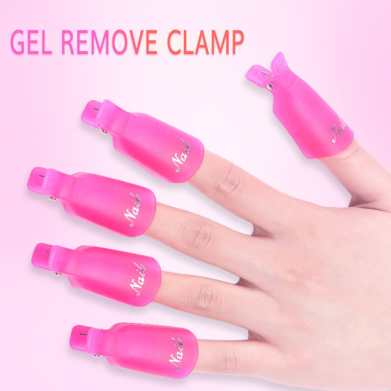 Nail art tools wholesale 10 sets of nail polish remover glue Finger Set nail nail art remover clip second generation nail remover set