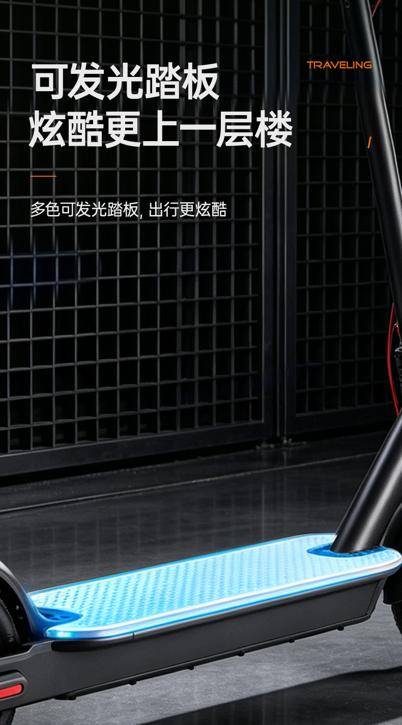 Cross-border foldable electric scooter for commuting to work, adult mobility vehicle, shock-absorbing portable two-wheeled scooter wholesale