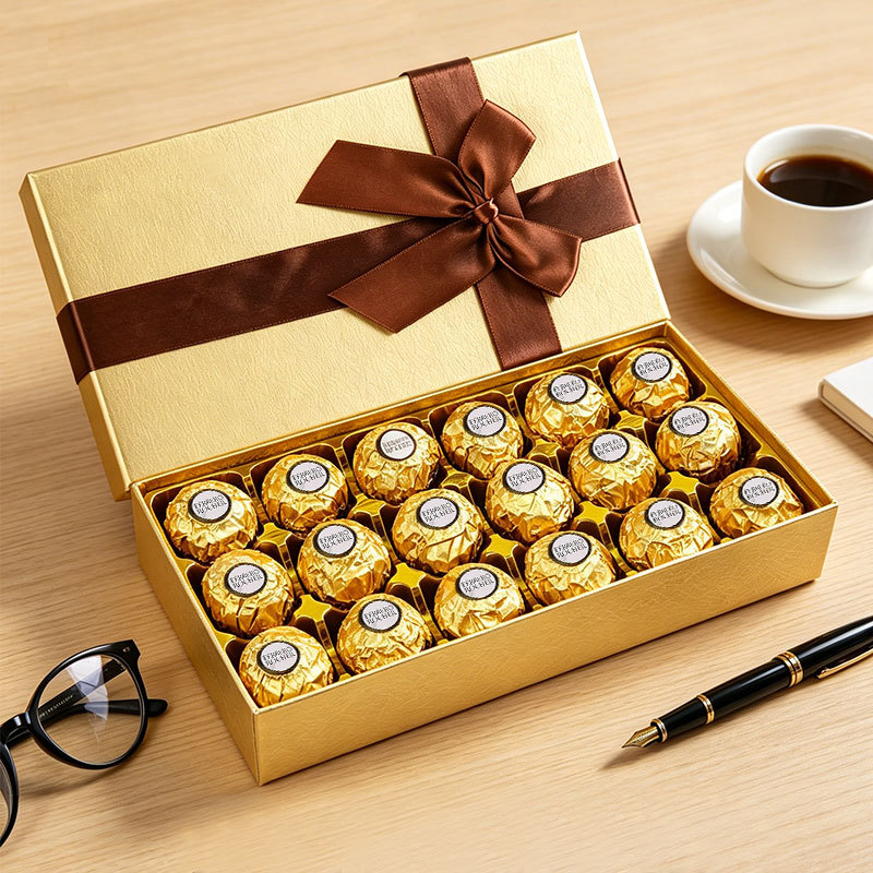 Golden classic gift box