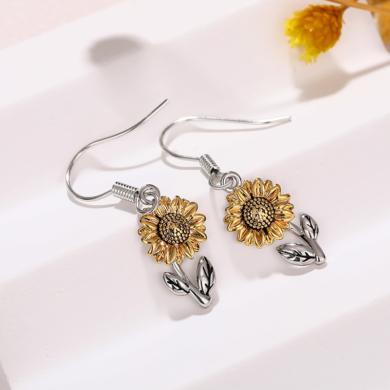 Drop Earrings Classification 1 Pair Quantity Holiday, Daily Occasion 1 Pair Pastoral Flower Copper Drop Earrings