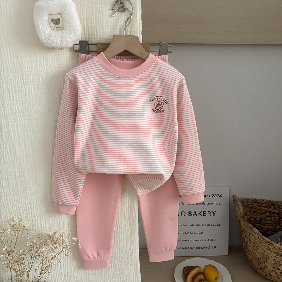 HY Silk Wool Calent Set - Stripes en polvo