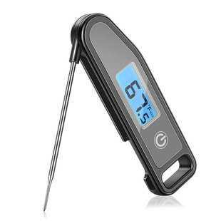 Foldable Probe Type Food Thermometer Kitchen Barbecue Baking Thermometer Cross-Border Manufacturer Direct Supply Wholesale Digital Display