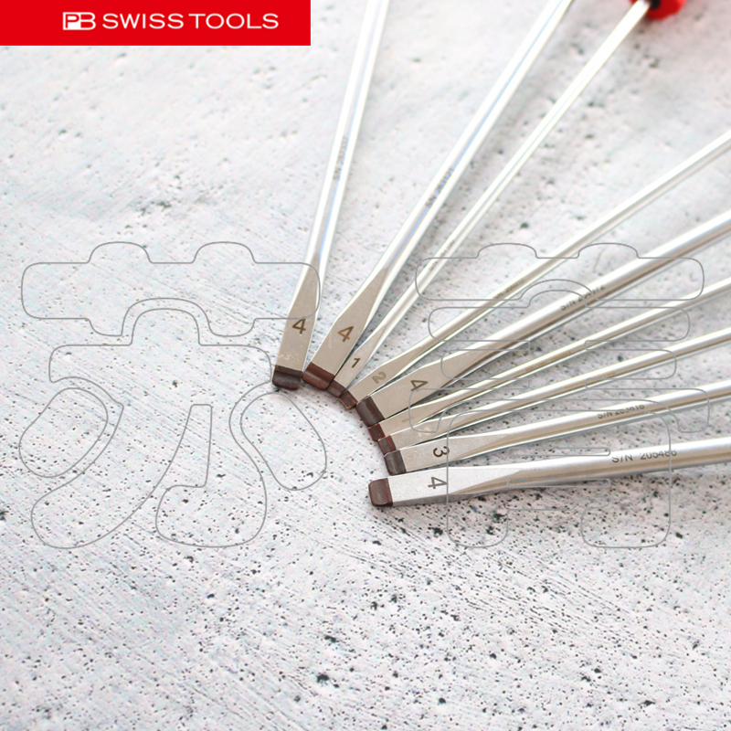 原装进口瑞士PB SWISS TOOLS 加长防滑一字螺丝刀PB 8140 系列
