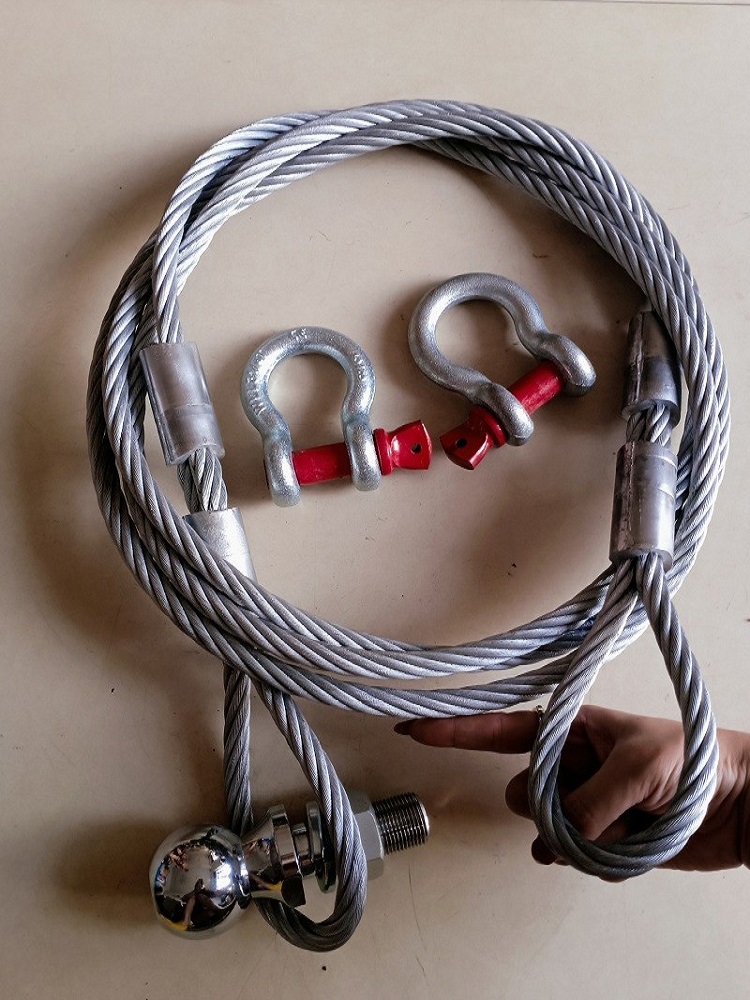 中大型越野车应急自救钢丝拖车绳陷泥涉水趴窝脱困拉拽玩车工具绳