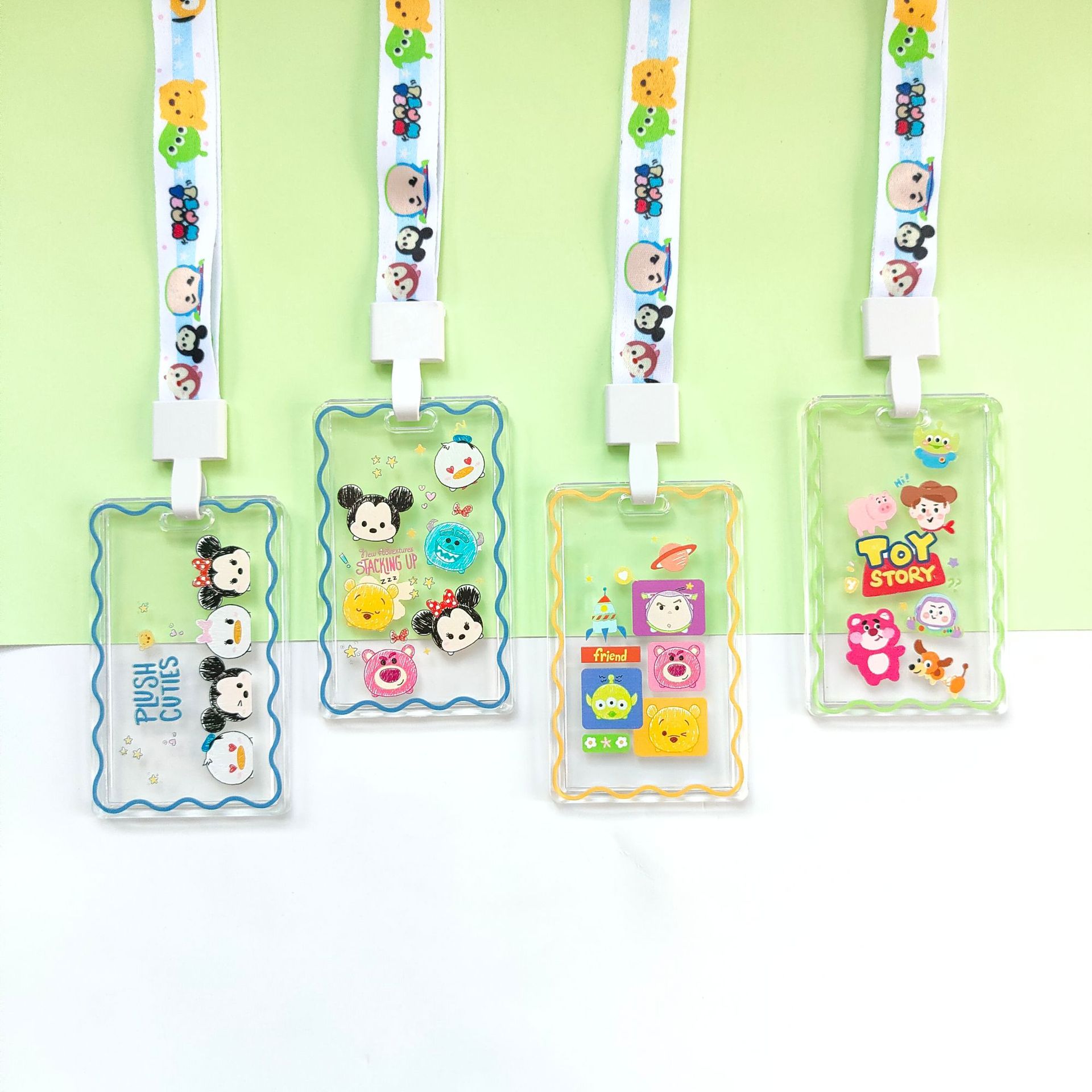 長掛繩亞克力卡套印刷卡通透明牌亞克力透明卡套IC卡學生卡包