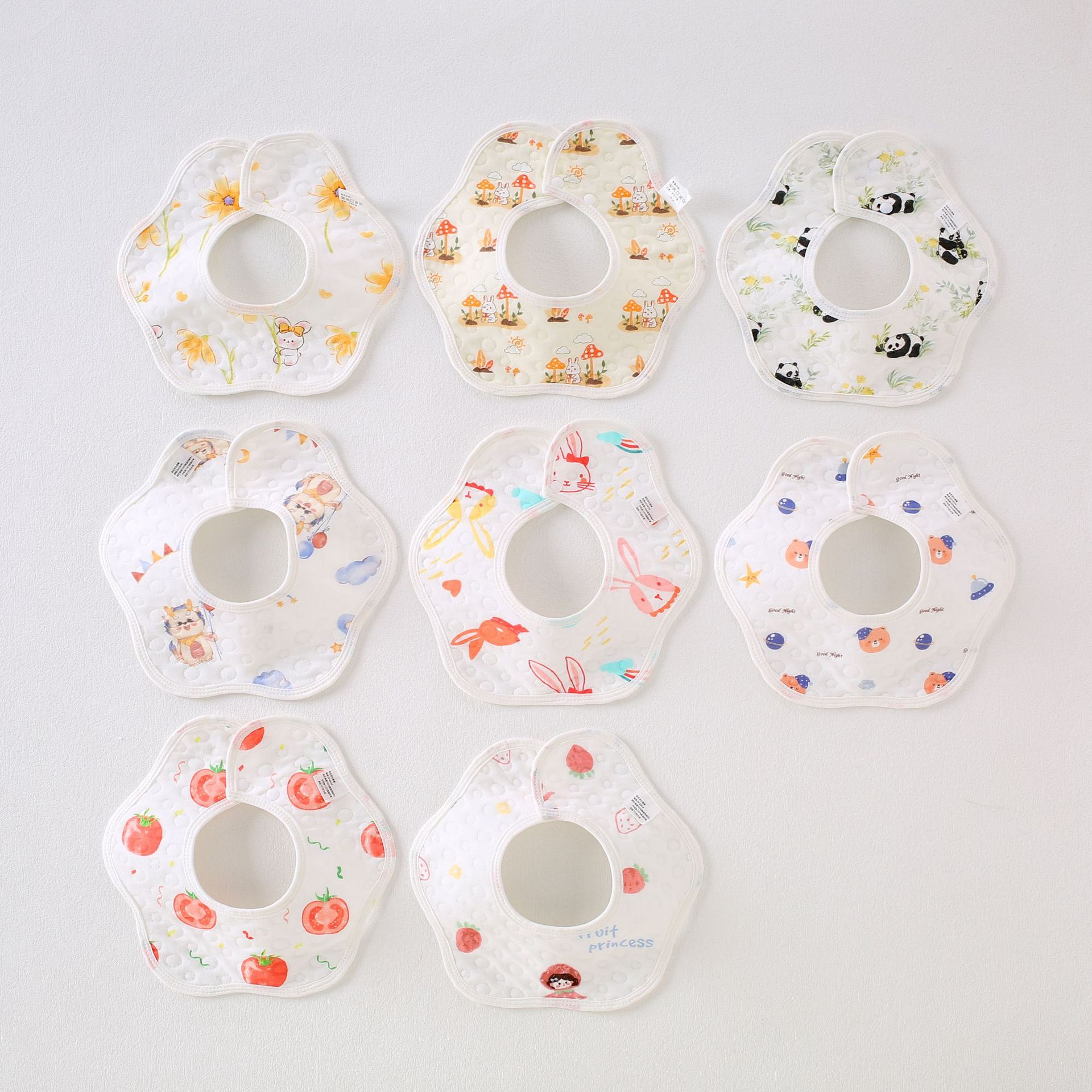 Baberos para recién nacidos, niños y niñas, almohadillas anti-vómito, baberos impermeables, toallas de saliva de algodón puro para proteger el vientre