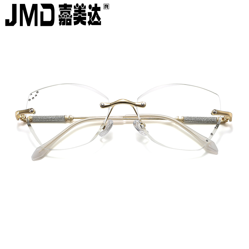 New style youthful frameless diamond-encrusted reading glasses for…