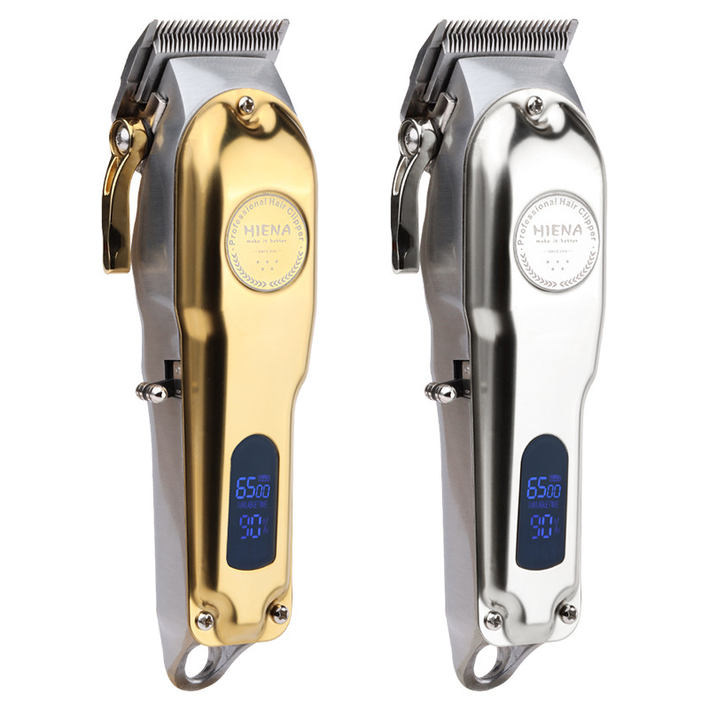 Cross-border exclusivo cuerpo completo de metal tijeras de peluquero profesional LCD pantalla digital tijeras de peluquero recargable pelo Clipper maquinilla de afeitar