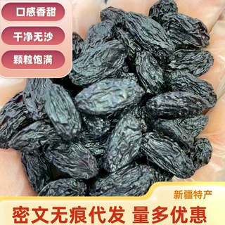 批发黑加仑葡萄干500克 新疆特产果干无核吐鲁番黑葡萄干