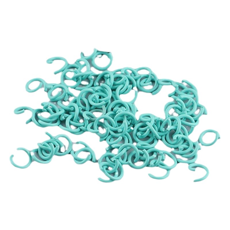 DIY jewelry accessories 1.2 * 8mm metal color paint single ring connecting ring ring with handmade material Open ring