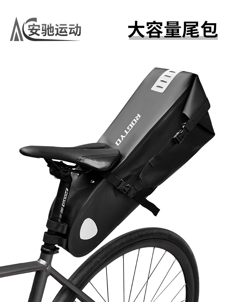bolsa trasera de bicicleta bolsa de silla de gran capacidad bolsa de tubo de asiento de bicicleta de montaña bolsa de tubo de asiento de bicicleta de montaña bolsa de reflexión a prueba de lluvia al aire libre