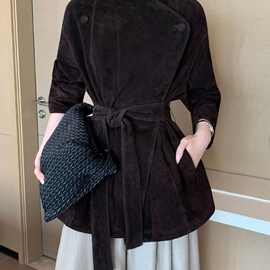风衣中长款外套女秋冬新款风衣废土风修身显瘦长袖上衣夹克