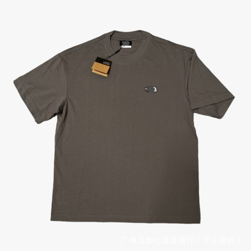 Cross-Border Trendy Brand North Face Heavyweight Oversized Short-Sleeve T-Shirt Spring/Summer All-Cotton Loose Casual Crew Neck Cross-Border Trendy Brand North Face Heavyweight Oversized Short-Sleeve T-Shirt Spring/Summer All-Cotton Loose Casual Crew Neck