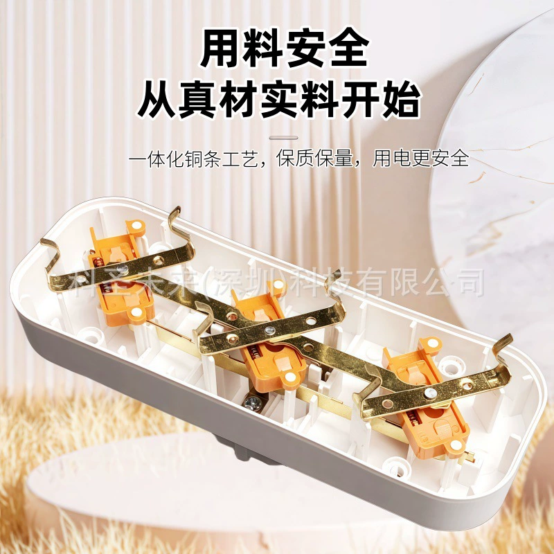 YW-7383N German style one-turn multi-ground conversion plug with safety door solid copper feet 4.8mm three-position socket