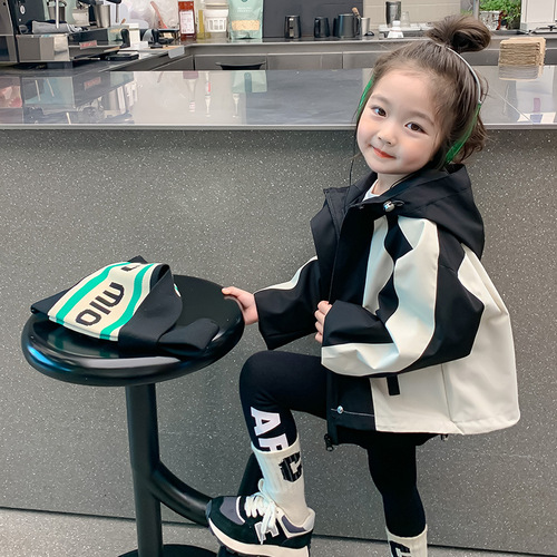 Girls' Jackets 2024 New Style Spring and Autumn Baby Spring Jackets Spring Clothes Children's Clothes