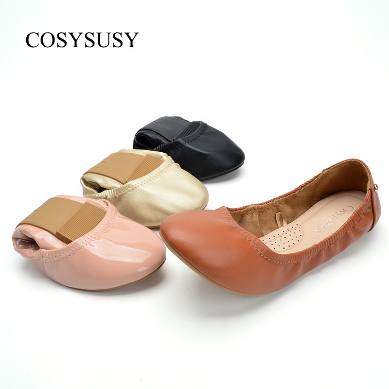 跨境蛋卷鞋女浅口软底休闲女士单鞋2025新款孕妇鞋foldable shoes