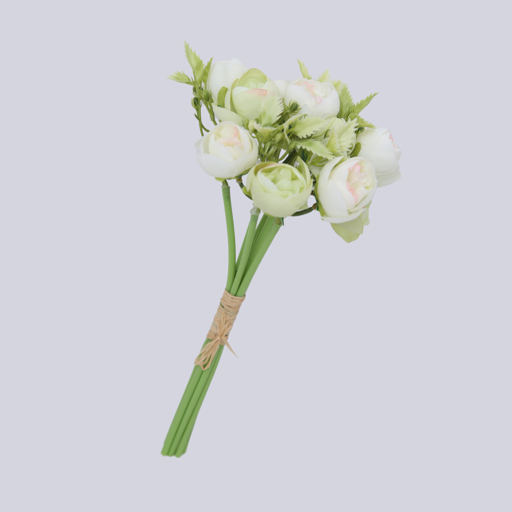 Flores artificiales retro, sosteniendo un ramo de peonía, decoración del hogar de boda, accesorios fotográficos, flores artificiales