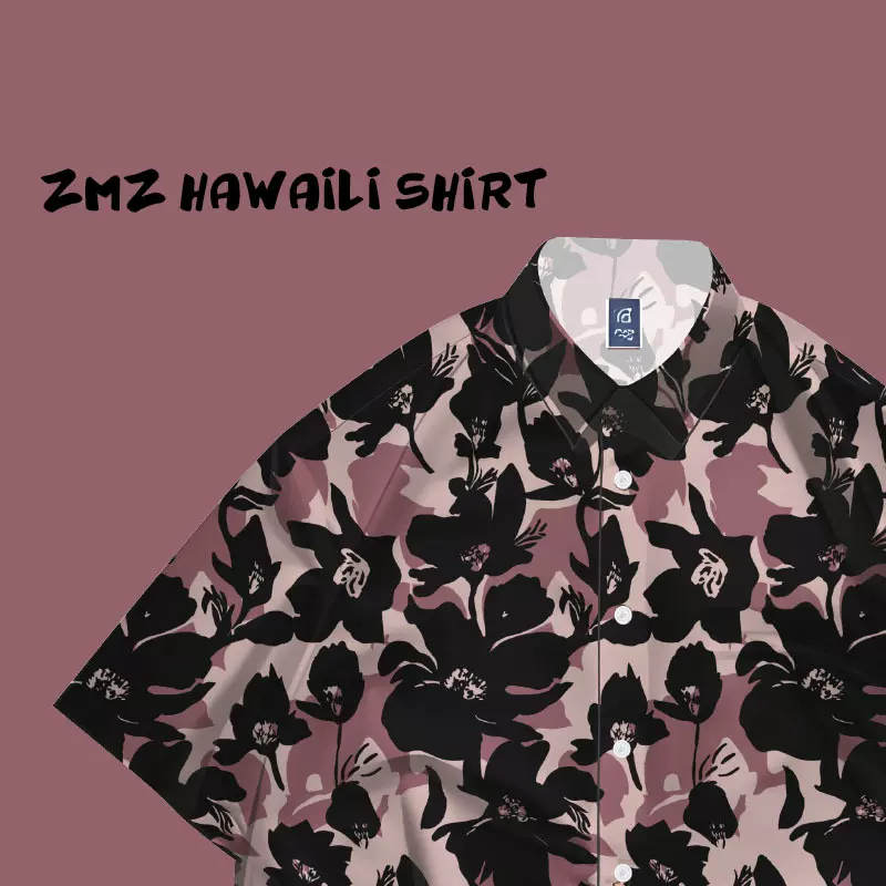 夏季宽松薄款夏威夷短袖花衬衫男潮流休闲短袖沙滩度假情侣衬衣服