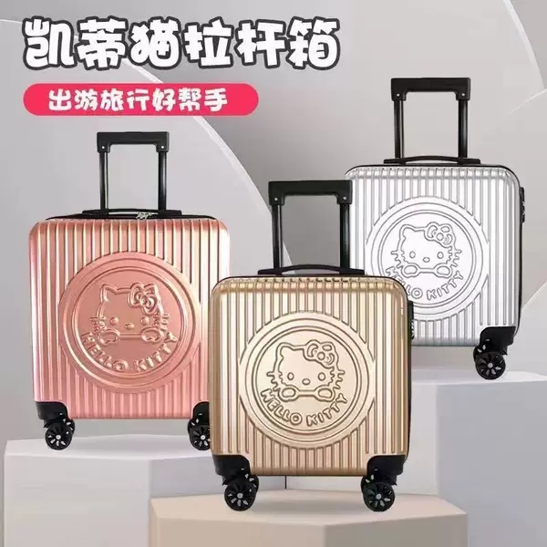 New 20inch Kidsren's Trolley Case Kitten Cartoon Casual Suitcase Universal Wheel Boarding Case Printable Logo Wholesale