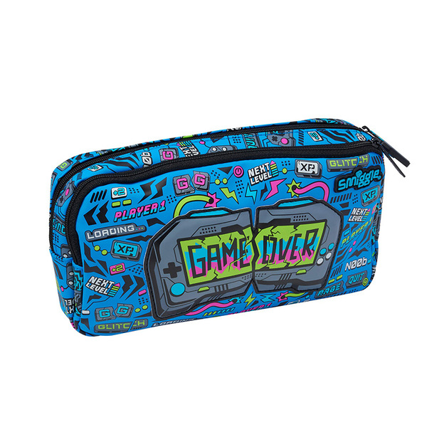 Double-layer capacious cartoon pencil case for students