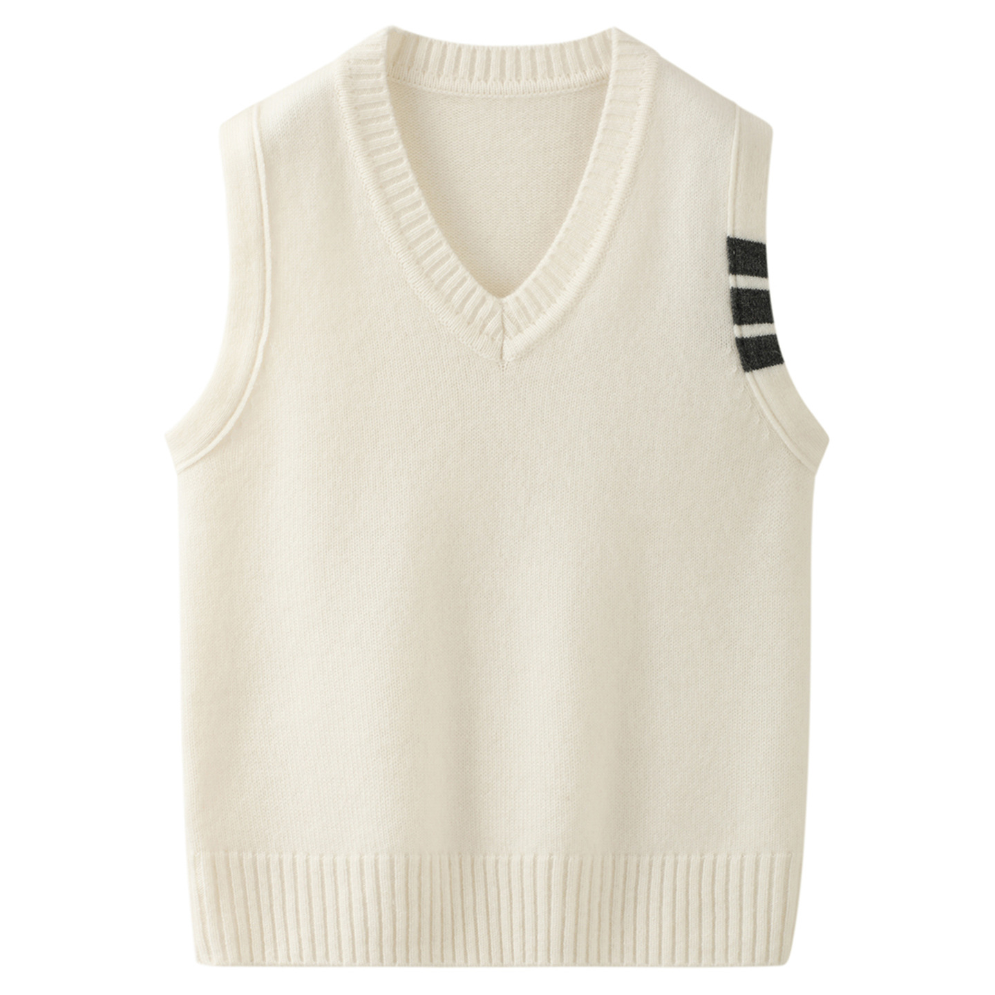 New autumn/winter children's cashmere knitted vest, soft, comfortable, warm, sleeveless, loose-fitting pullover, suitable for layering, for boys and girls.