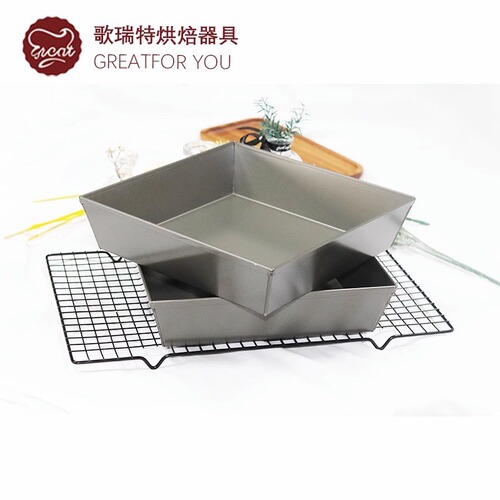 9-inch rigid pizza pan baking tray pizza mold for home and commercial use, deep square pizza base Detroit-style pizza