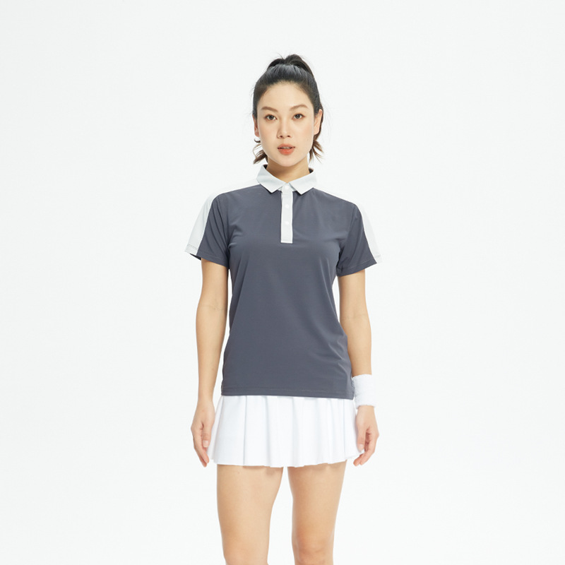 Ropa de secado rápido para hombres y mujeres al aire libre ocio deportes solapa camisa de manga corta Camisa de polo moda Tenis Golf ropa de entrenamiento