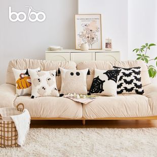 Halloween Ghost Pumpkin Tufted Embroidered Pillow Cover Holiday Three-Dimensional Loop Velvet Embroidered Pillow Cover Cushion Cushion
