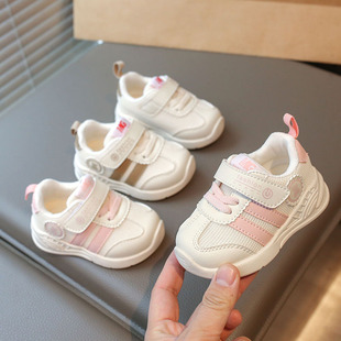 Spring 2025 New Baby Toddler Shoes Breathable Mesh Infant Shoes Soft Sole Non-slip Men's and Women's Baby Shoes