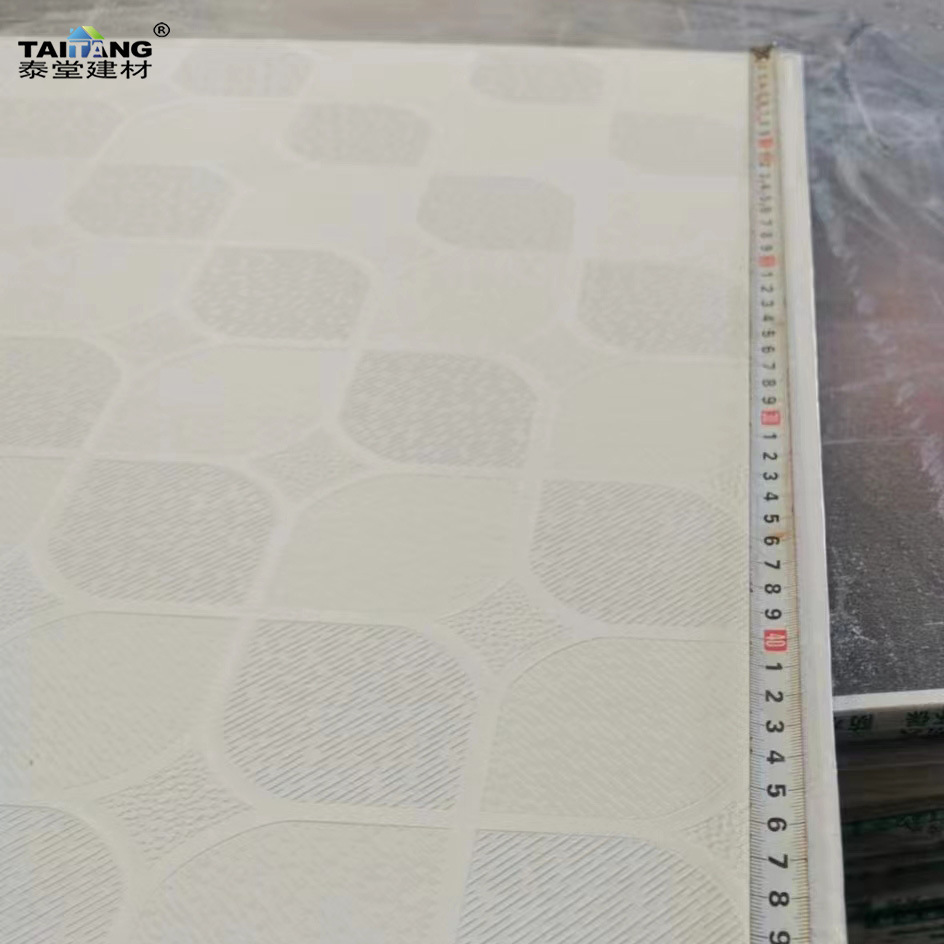 2X2 595 9Mm Pvc Gypsum Ceiling Golden Design Pvc Ceiling