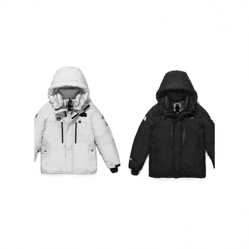 Japanese Version of North Home Retrohimalayan Peak Himalayan Mountaineering Series Hooded White Duck down Jacket