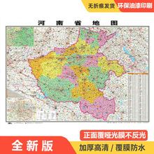 厂家直销批发2023全新版河南省地图卧室书房学校寝室办公学习地理