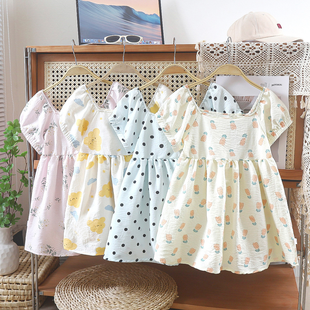 New Korean style girl dress baby girl princess dress Western style cute summer casual dress
