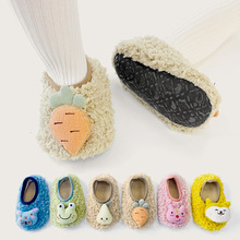 新生嬰兒兒地板鞋襪秋冬季加厚保暖男女一歲寶寶鞋子防滑軟底學步